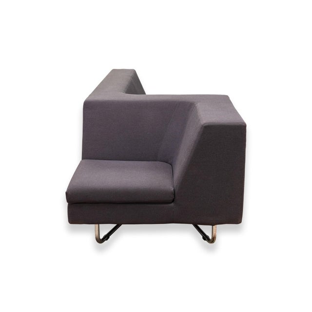 Metal Pair of Frighetto Italian Victory Sofas by Cory Grosser - Left and Right Hand Design For Sale - Image 7 of 15