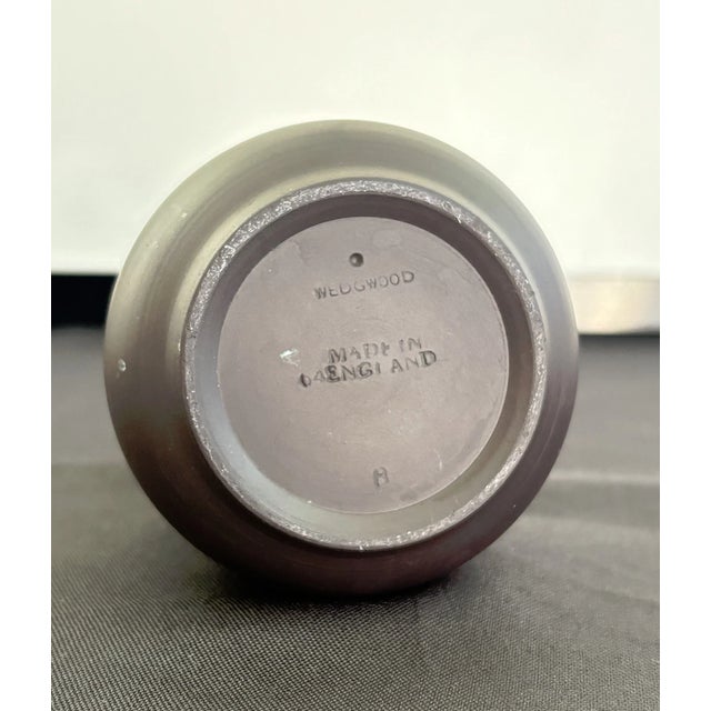 Wedgwood Vintage MCM Wedgwood Jasperware Black/White Bud Vase For Sale - Image 4 of 6