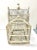 Vintage French-Style Wood & Wire Architectural Birdcage With Chippy White Finish For Sale In Louisville - Image 6 of 8