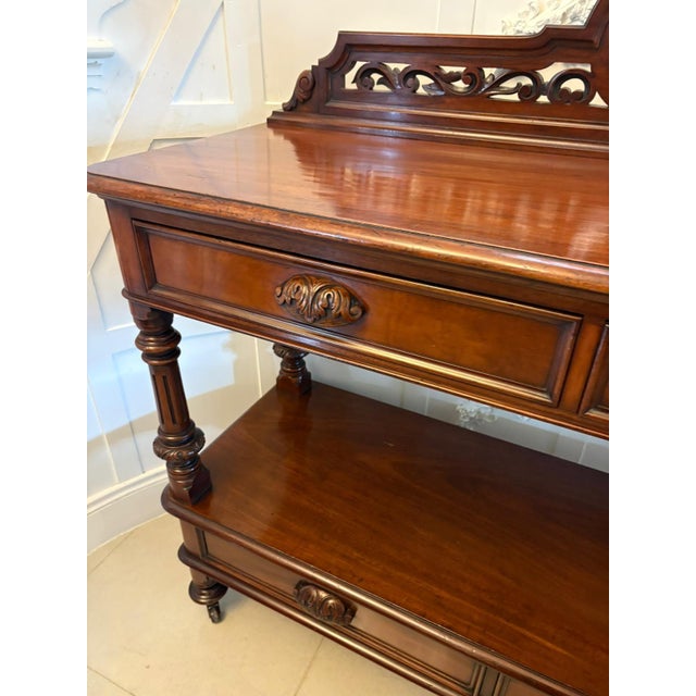 Antique English Victorian Mahogany Sideboard or Buffet Server, 1850 For Sale - Image 11 of 16