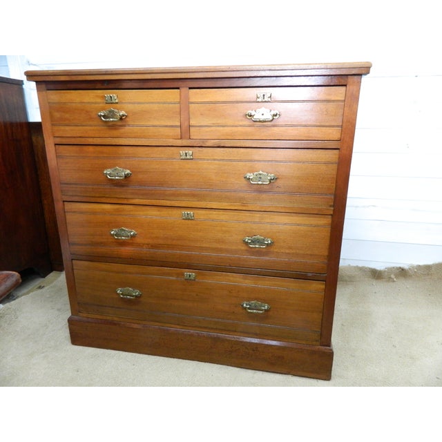 Victorian Walnut Chest of Drawers from Blyth and Sons For Sale - Image 3 of 18