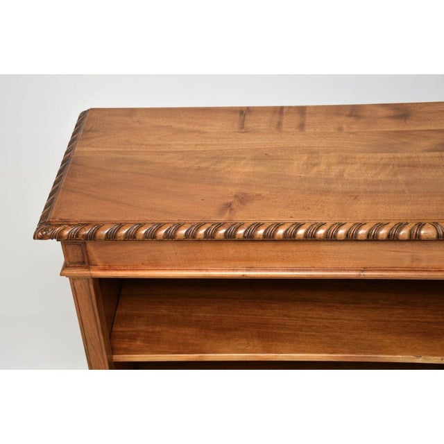 Antique Walnut Open Bookcase, 1920 For Sale - Image 9 of 11