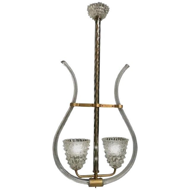 Murano Pendant Lamp by Barovier & Toso, 1940s For Sale