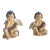 Vintage Pair of Italy Tuscan Style Hand Painted Cherubs Figures For Sale