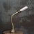French Art Deco Brass Goose Neck Shell Desk Lamp For Sale - Image 3 of 8
