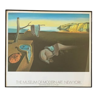 Vintage 1984 Salvador Dali “Persistence of Memory” Poster From the Museum of Modern Art New York For Sale