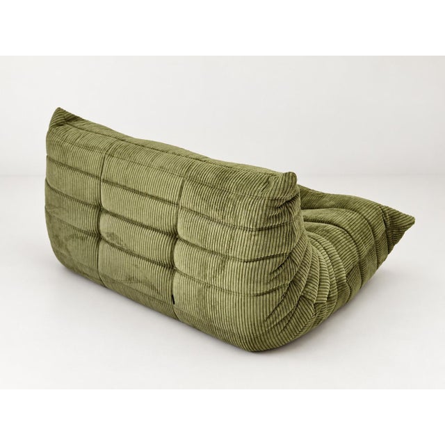 Olive Togo 2-Seater Sofa by Michel Ducaroy for Ligne Roset, 2019 For Sale - Image 9 of 12