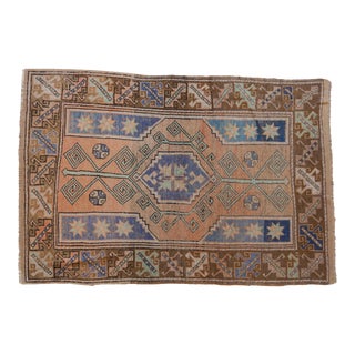 Vintage Distressed Melas Rug - 4'2" X 6' For Sale