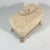 Metal Postmodern Faux Travertine Ceramic Box With Metal Stand and Handle For Sale - Image 7 of 13