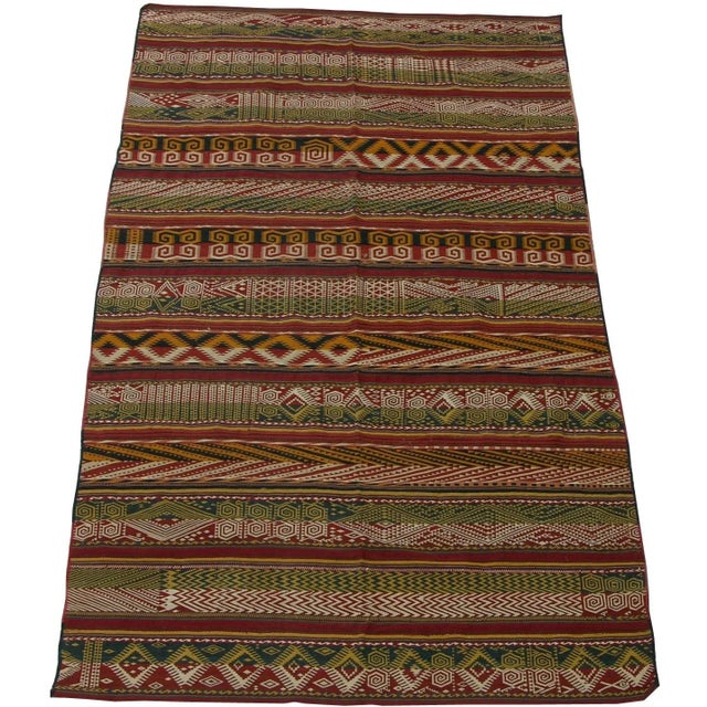 19th Century Antique Kilim Geometric Design Rug 10' X 6'1'' For Sale - Image 5 of 8