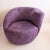 1980s Vintage Postmodern Asymmetric Lavender Swivel Lounge Chair in the style of Vladimir Kagan, 1980s For Sale - Image 5 of 8