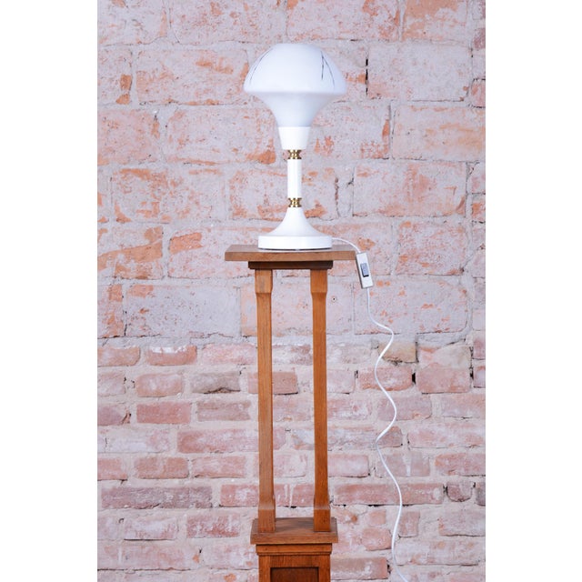 1960s Mid-Century Table Lamp in Brass, Steel and Glass, Czech, 1960s For Sale - Image 5 of 10