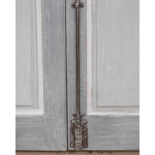 Gray 18th Century Painted Double-Sided Communication Door For Sale - Image 8 of 12