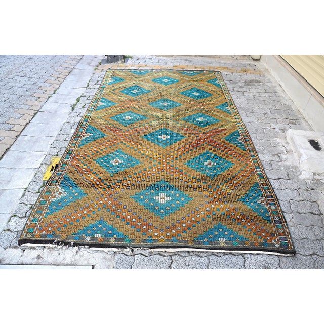 1960s Vintage Tribal Anatolian Oversize Kilim Rug For Sale - Image 11 of 11