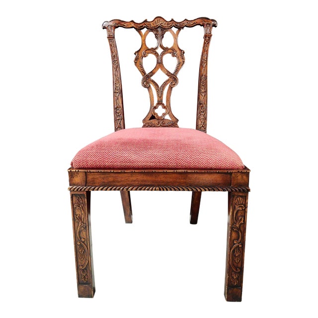 Jonathan Charles Buckingham Collection Mahogany Chippendale Dining Chairs For Sale
