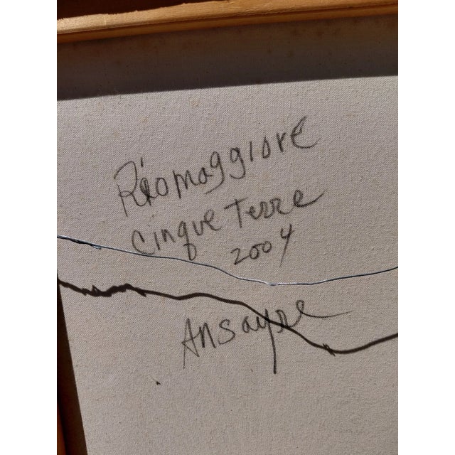 Ann Sayre Wiseman “Riomaggiore, Cinque Terre” Original Oil Painting, 2004 For Sale - Image 13 of 13
