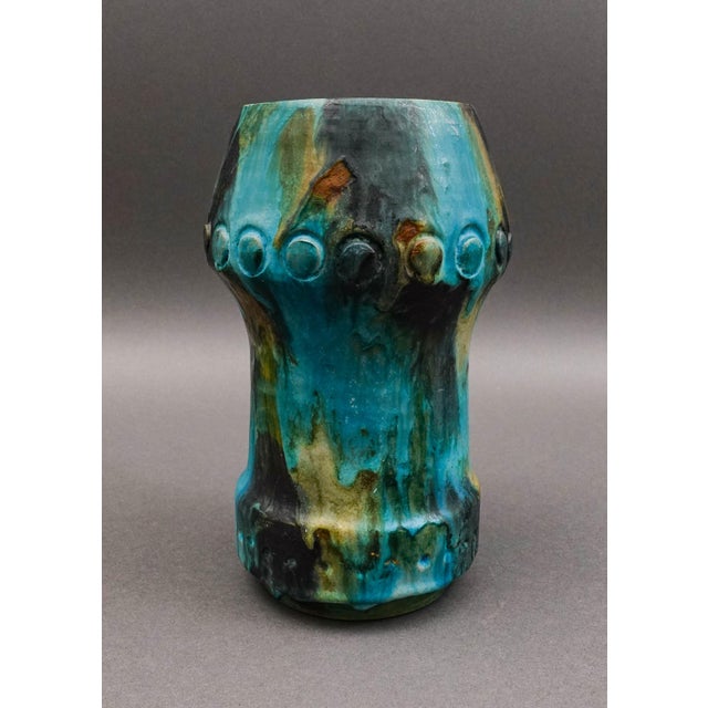Alvino Bagni Alvino Bagni Italy for Raymor Mid Century Modern Sea Garden Art Pottery Vase For Sale - Image 4 of 9