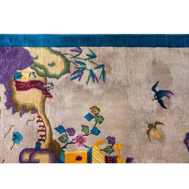 Early 20th Century Early 20th Century Chinese Art Deco Rug For Sale - Image 5 of 14