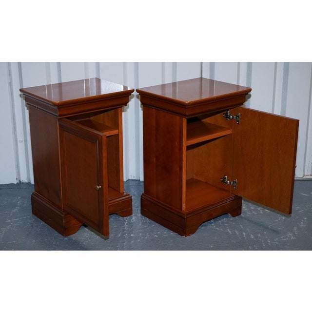 Vintage French Style Cherrywood Nightstands, Set of 2 For Sale - Image 16 of 18