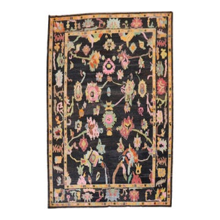 Contemporary Turkish Oushak Inspired Multicolor Rug - 10' x 14'9" For Sale