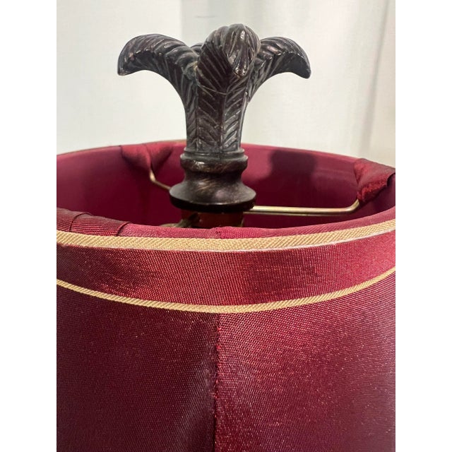 Late 20th Century Chic Vintage Maitland-Smith Style Orientalist Brass and Bronze Camel Table Lamp by Oriental Accents For Sale - Image 5 of 9