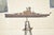 Antique Battleship Weathervane Weathered Paint American Primitive Steel Metal. Circa Early 20th Century. Measurements:...