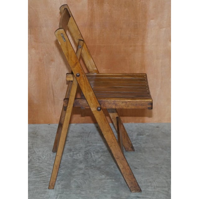 English Oak Folding Steamer Chairs, 1900-1920, Set of 6 For Sale - Image 12 of 18