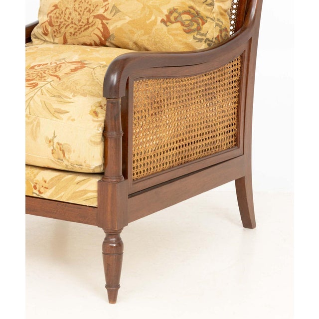 Regency Style Mahogany Caned Bergere For Sale - Image 4 of 6