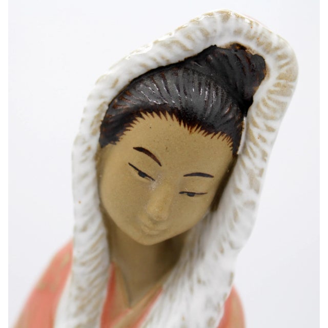 Figurative 1970s Chinese Mud Figure of Woman For Sale - Image 3 of 9