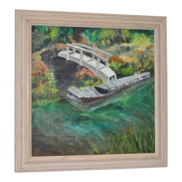River Landscape w/ Boat For Sale