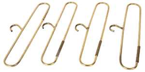 Austrian Hollywood Regency Solid Brass Coat Hangers, 1970s, Set of 4