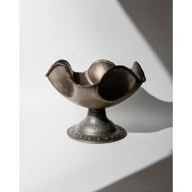 Vintage Silver-Plated Copper Bowl, 1950s For Sale - Image 11 of 12