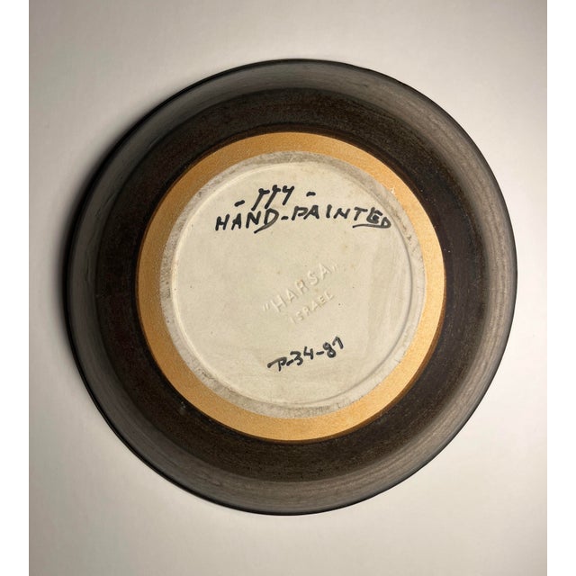Mid-Century Modern Harsa Israel Studio Pottery Big Ceramic Bowl For Sale - Image 4 of 7