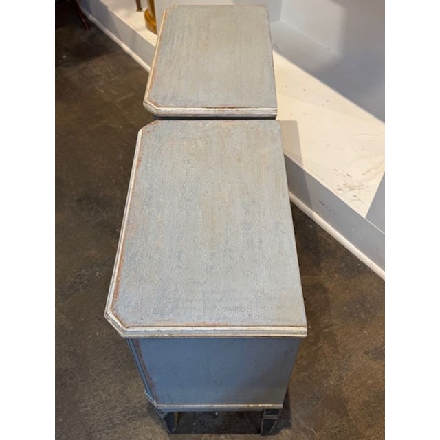 Pair of German Hand-Painted Neo-Classical Style Tables For Sale - Image 4 of 6