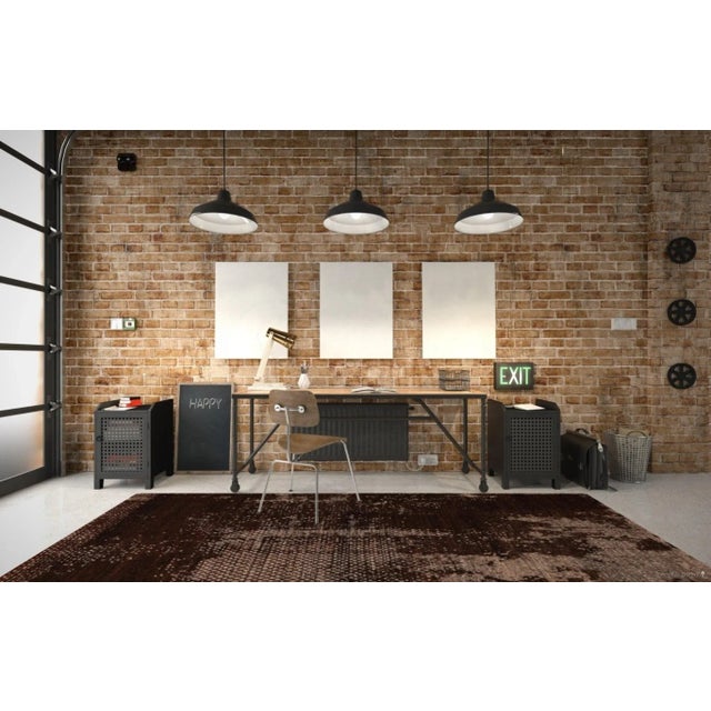 Nazmiyal Collection Brown Modern Transitional Rug For Sale In New York - Image 6 of 7