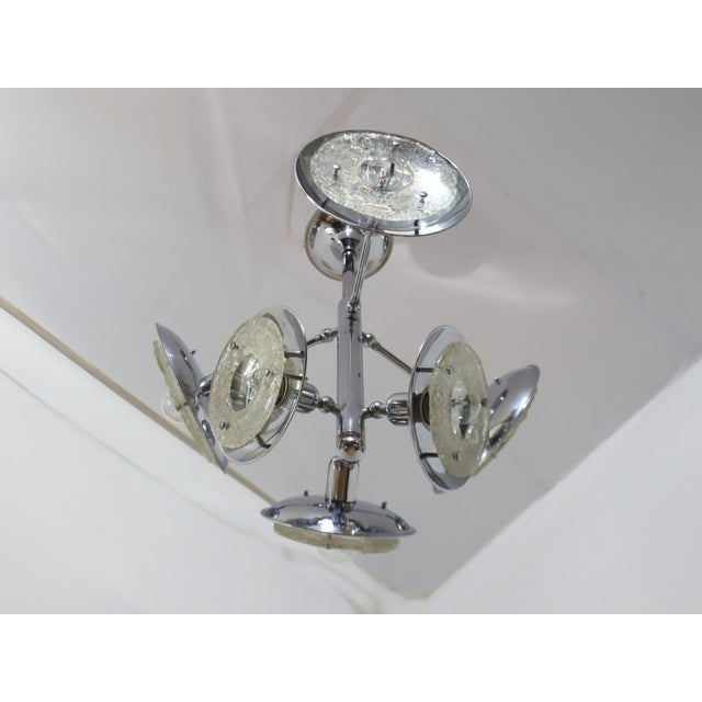 Esperia Chandelier in Chrome and Murano Glass, 1970s For Sale - Image 4 of 13