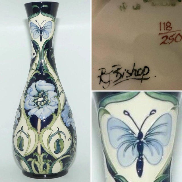 A magnificent 16½-inch moorcroft tube-lined vase, designed by rachel bishop and produced as the limited-edition “study in...