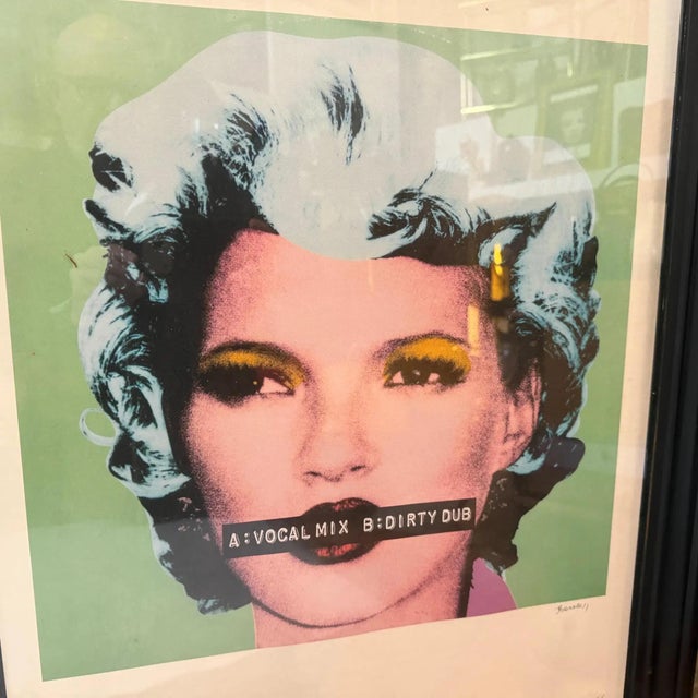 21st Century Black Framed 65/150 Kate Moss Dirty Funker Lithography by Banksy For Sale - Image 4 of 14