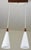 A beautiful and unusual vintage danish trompet two-light pendant / chandelier, designed for fog & mørup. the trompet first...