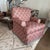 Textile Custom Upholstered Swivel Chair For Sale - Image 7 of 7