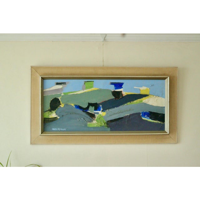 Hans Osswald, Abstract Composition, 1960s, Oil on Panel, Framed For Sale - Image 11 of 11