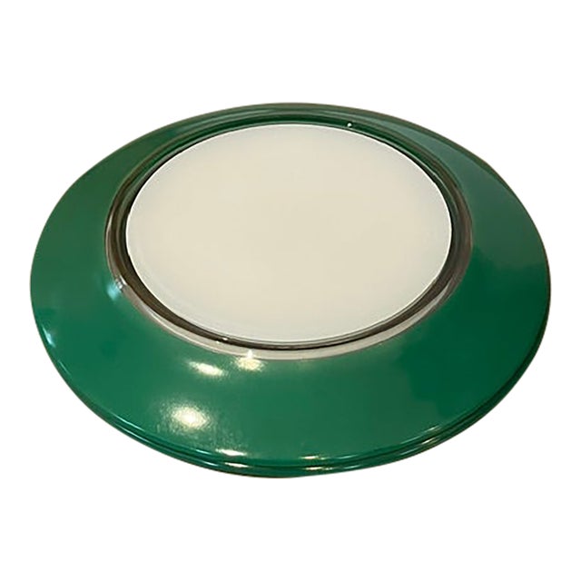 Mid 20th Century Duralex France Two-Tone Tempered Glass Plates For Sale