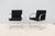 Metal Ludwig Mies Van Der Rohe Brno Flat Bar Chairs in Black Fabric by Gordon - A Pair For Sale - Image 7 of 18