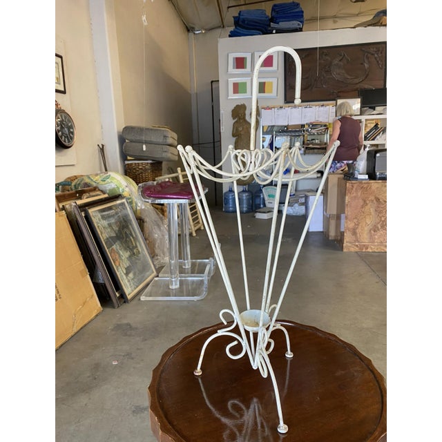 George Nelson Inspired Iron Wire Umbrella Stand For Sale In Los Angeles - Image 6 of 10