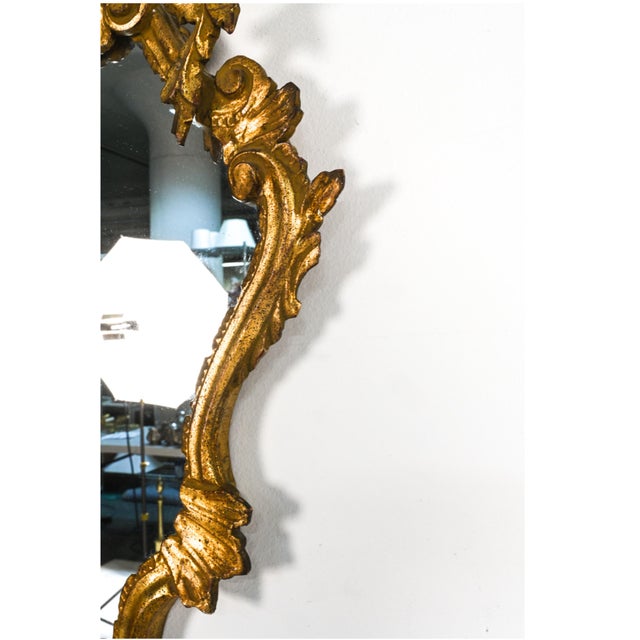 Vintage Carved Rococò Style Gilt Wall Mirror—A Pair For Sale - Image 14 of 18