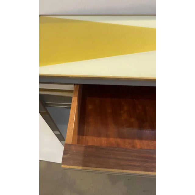 1970s one-of-a-kind, bespoke Italian console with a unique, sleek Art Deco style design featuring Hollywood Regency...