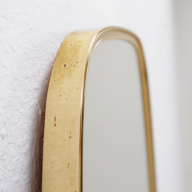 Mid-Century Modern Rearview Wall Mirror, 1960s For Sale - Image 4 of 11