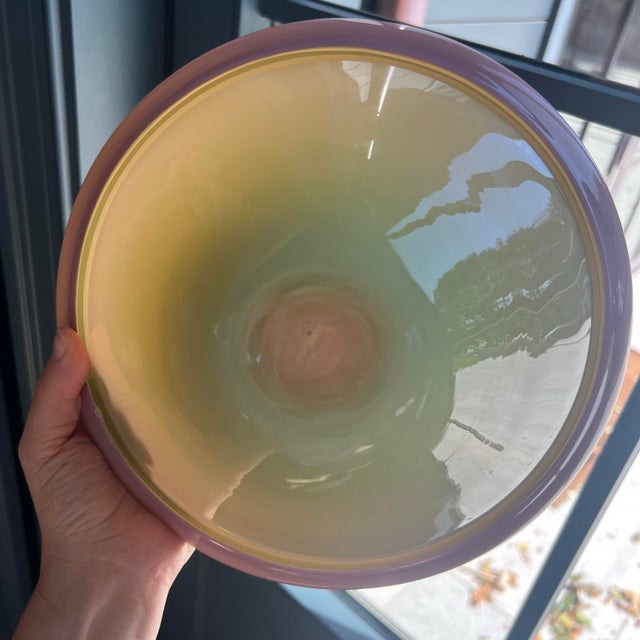 Spectacular Hand Blown Glass Bowl For Sale In San Francisco - Image 6 of 12