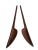 Vintage Teak Wood Extra Long Salad Servers With Brass Ring For Sale - Image 9 of 12