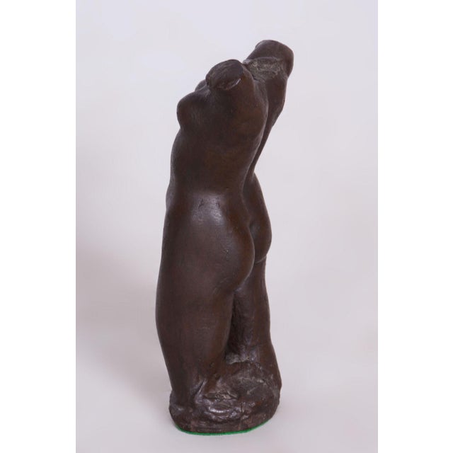 Art Deco Nude Torso Statue in Ceramic, 1940s For Sale - Image 4 of 8
